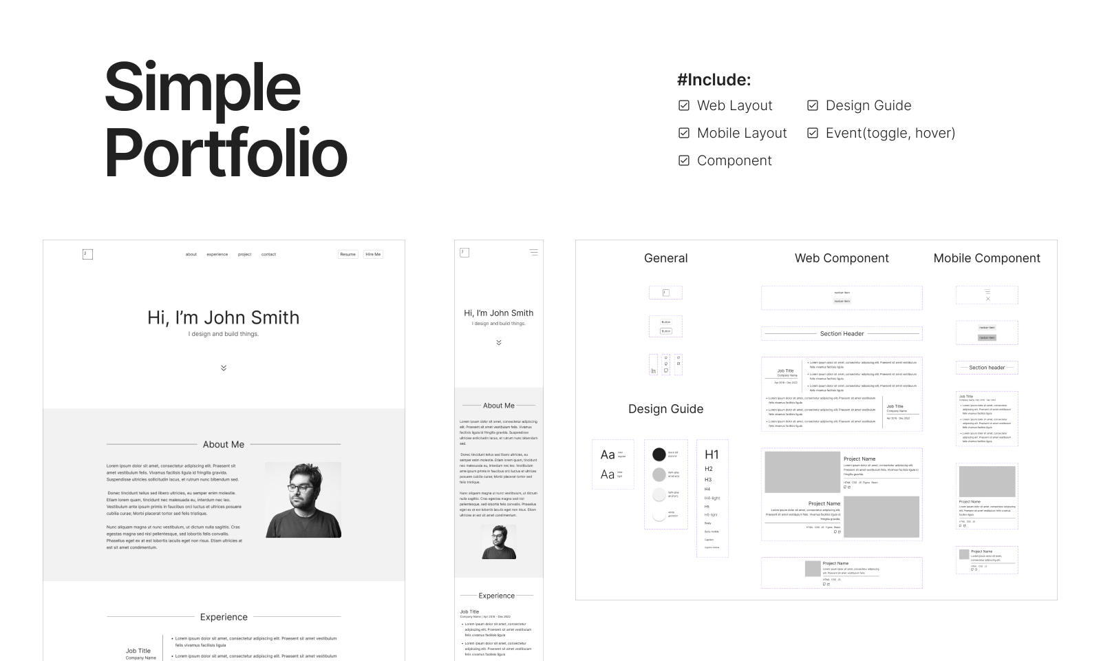 contoh website portfolio